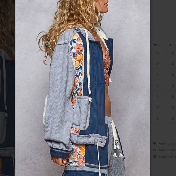 POL “ Chicago 11 “ POL Quilted Thermal Jacket with Waist String and Hood SR54 - Picture 10 of 13